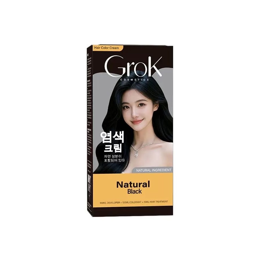 GroK Natural Bleach GK-24 Natural Black крем-краска 215 мл.
